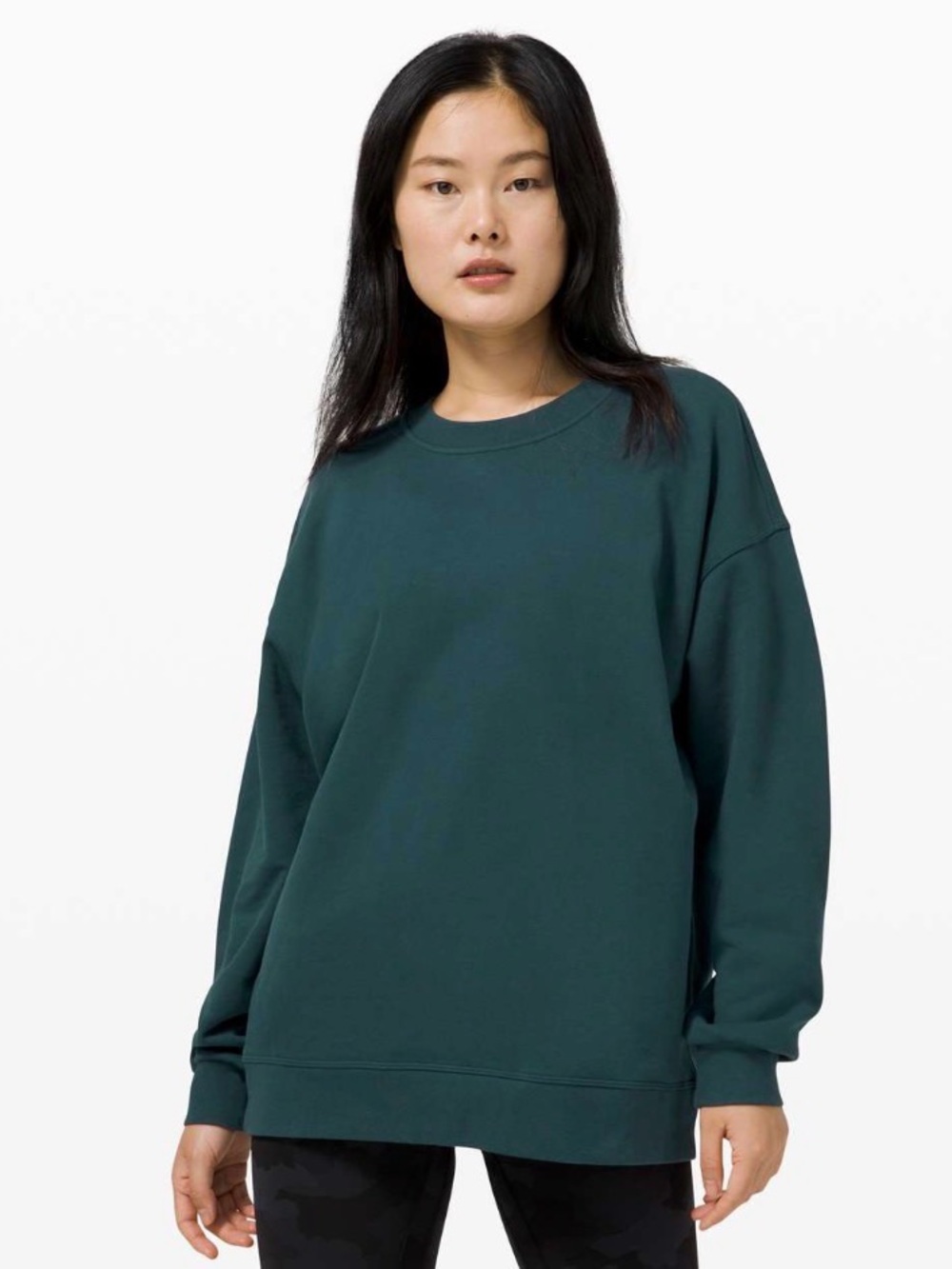 Lululemon Perfectly Oversized Crew Crewneck Sweatshirt Submarine Teal Green